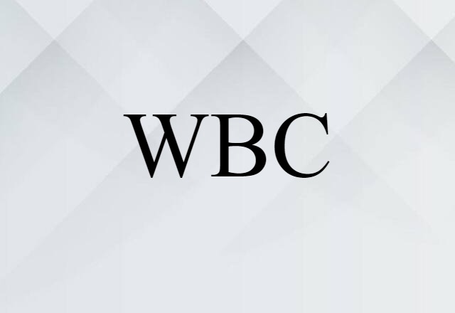 WBC (noun) Definition, Meaning & Examples