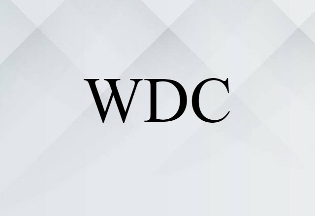 WDC (noun) Definition, Meaning & Examples