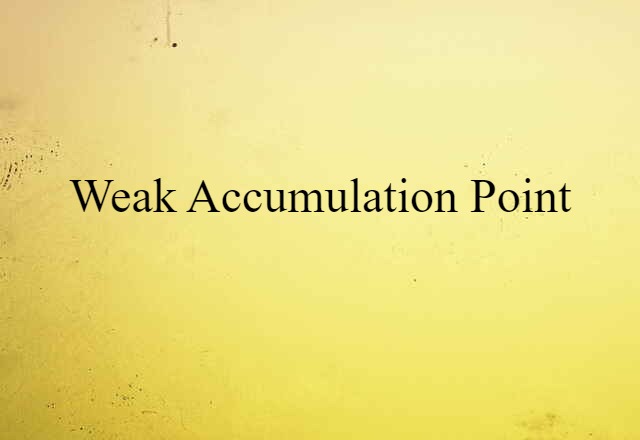 weak accumulation point