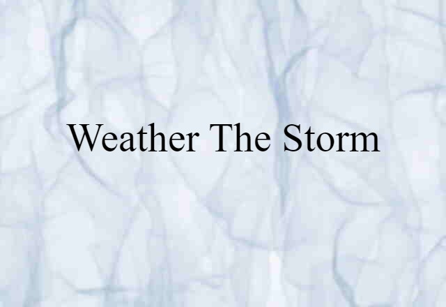 Weather The Storm (noun) Definition, Meaning & Examples