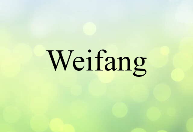 Weifang (noun) Definition, Meaning & Examples