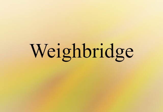 weighbridge