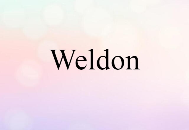 Weldon (noun) Definition, Meaning & Examples