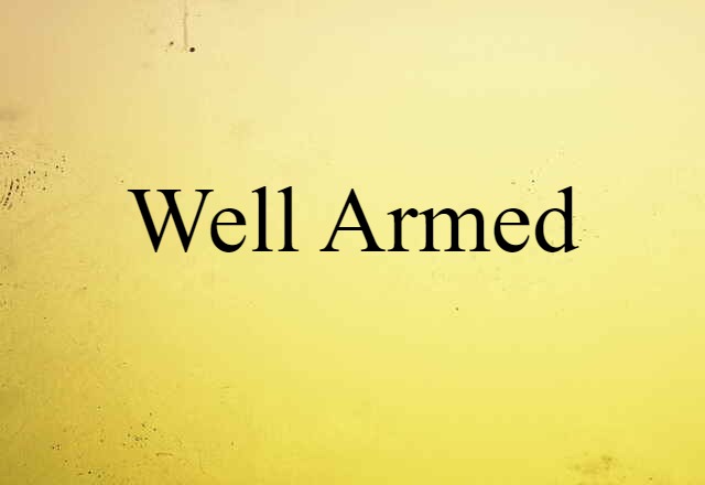 Well-armed (noun) Definition, Meaning & Examples