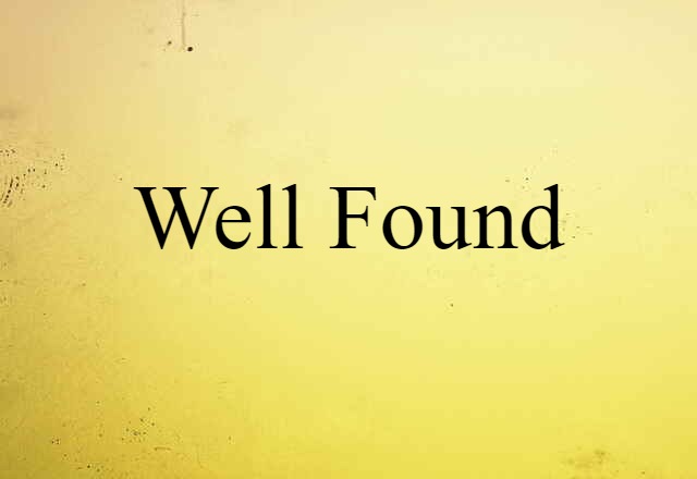 well-found