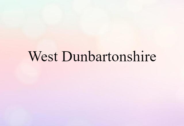 West Dunbartonshire