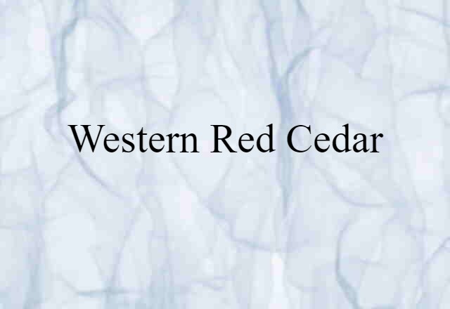 western red cedar