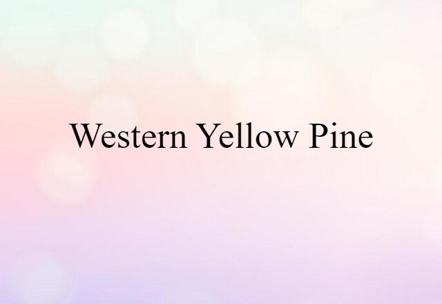 western yellow pine