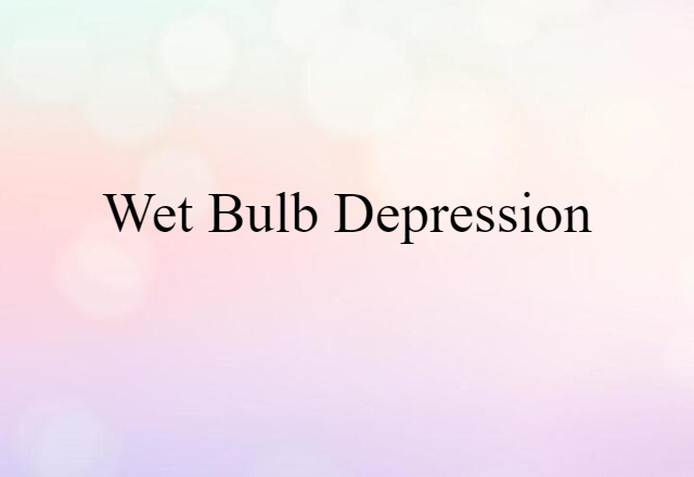 wet-bulb depression