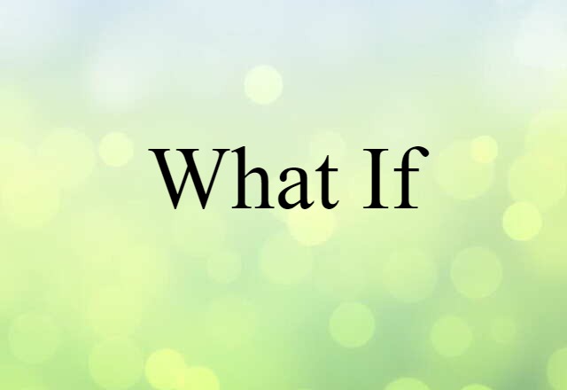 What If (noun) Definition, Meaning & Examples