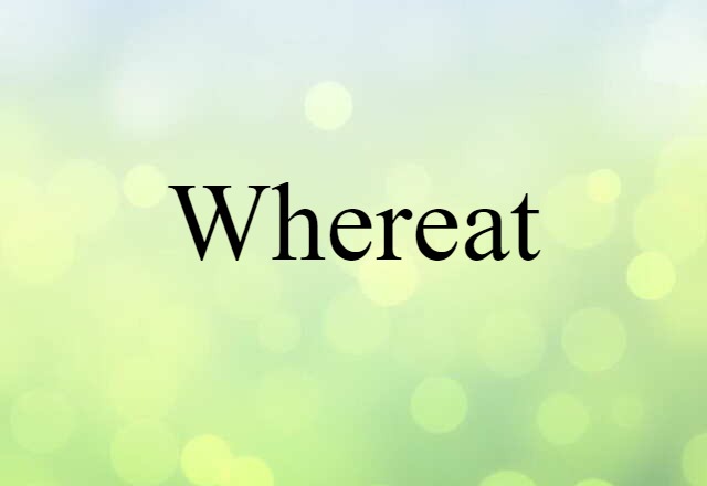 Whereat (noun) Definition, Meaning & Examples