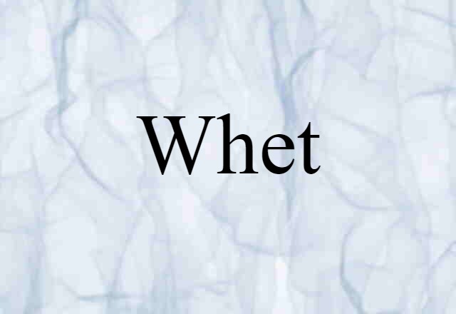 Whet (noun) Definition, Meaning & Examples