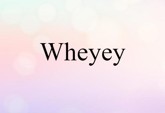 Wheyey (noun) Definition, Meaning & Examples