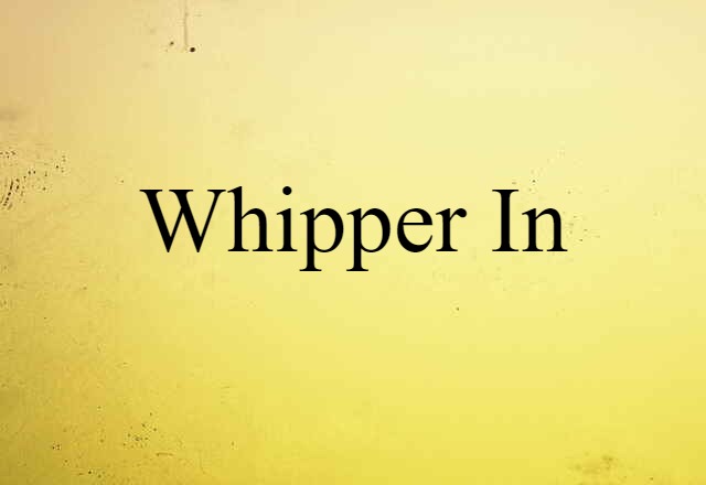 whipper-in