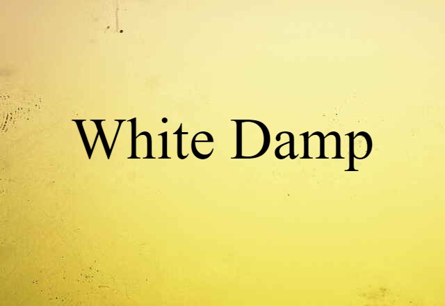 White Damp (noun) Definition, Meaning & Examples