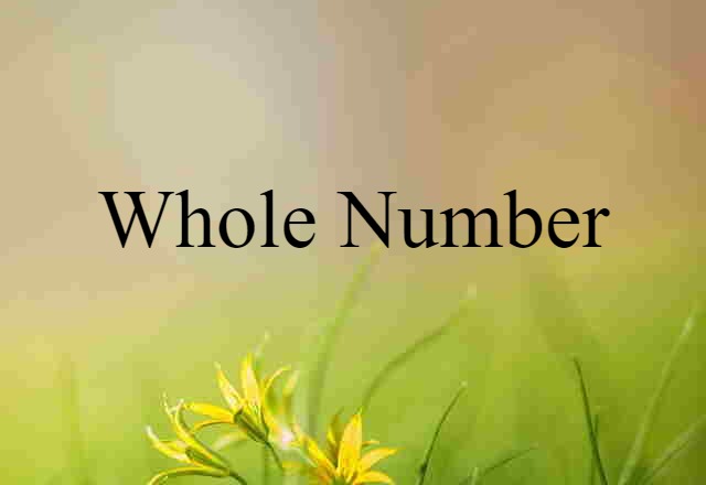 whole number