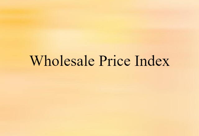 wholesale price index