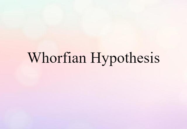 Whorfian hypothesis