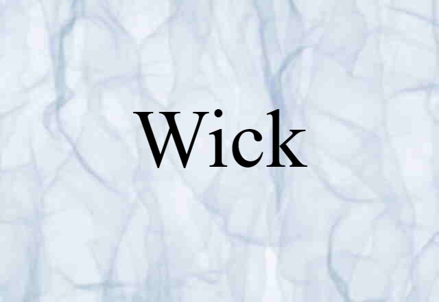 Wick (noun) Definition, Meaning & Examples