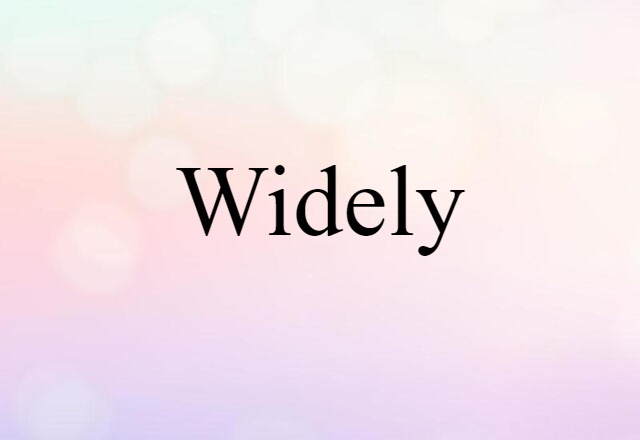 Widely (noun) Definition, Meaning & Examples