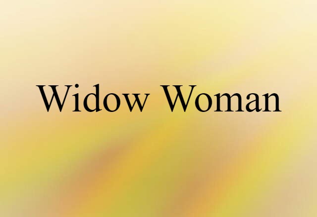 widow woman