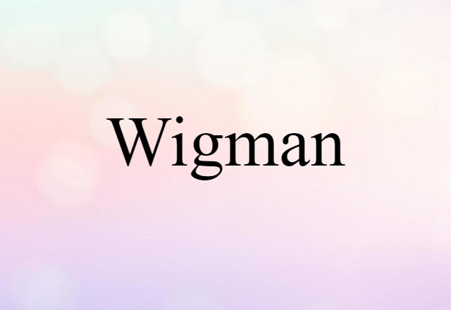 Wigman (noun) Definition, Meaning & Examples