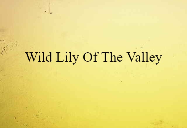 wild lily of the valley