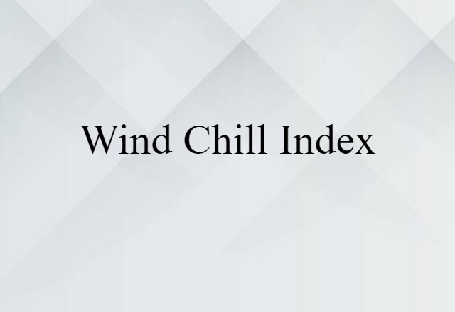 wind chill index