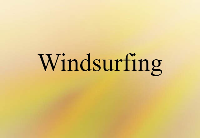 windsurfing