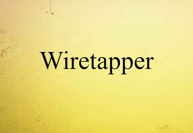 Wiretapper (noun) Definition, Meaning & Examples