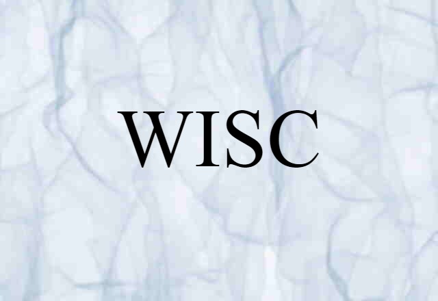 WISC (noun) Definition, Meaning & Examples