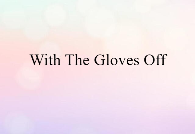 With The Gloves Off (noun) Definition, Meaning & Examples