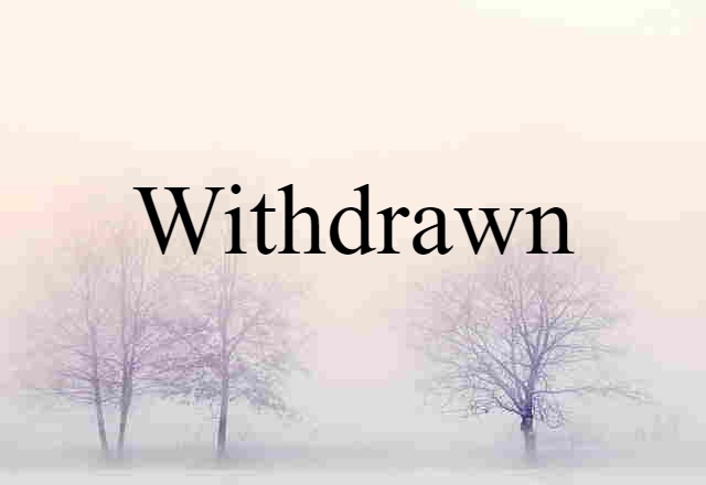 withdrawn