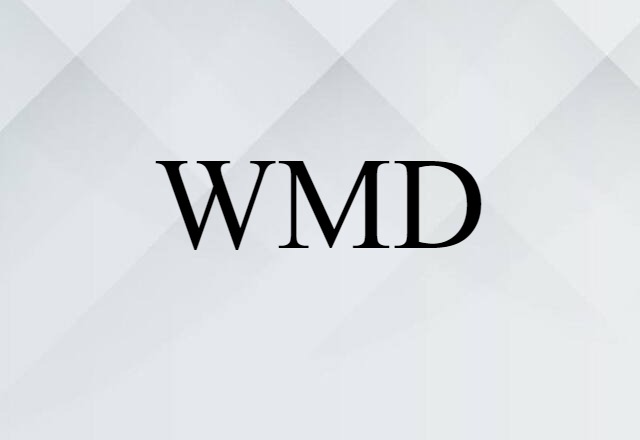 WMD (noun) Definition, Meaning & Examples