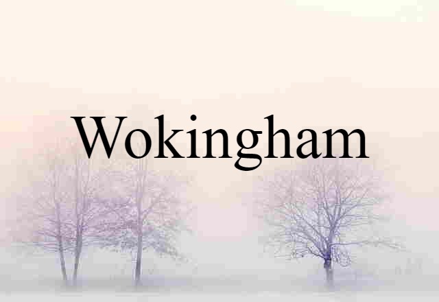 Wokingham (noun) Definition, Meaning & Examples