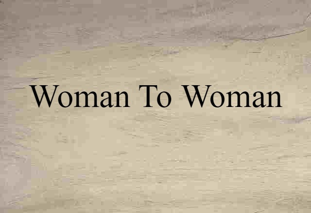 woman-to-woman