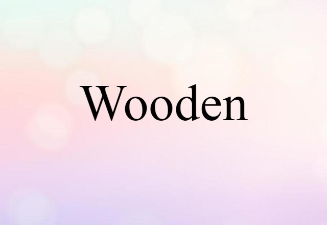 Wooden (noun) Definition, Meaning & Examples