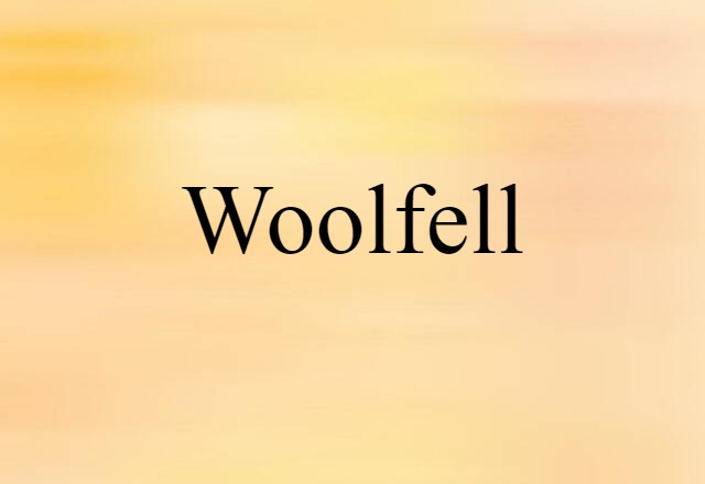 Woolfell (noun) Definition, Meaning & Examples