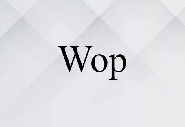 Wop (noun) Definition, Meaning & Examples