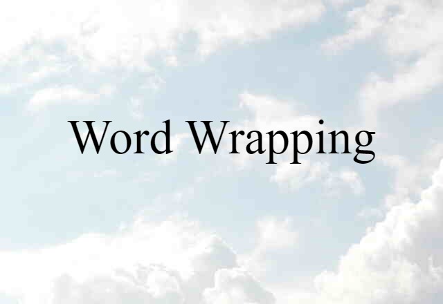 word wrapping