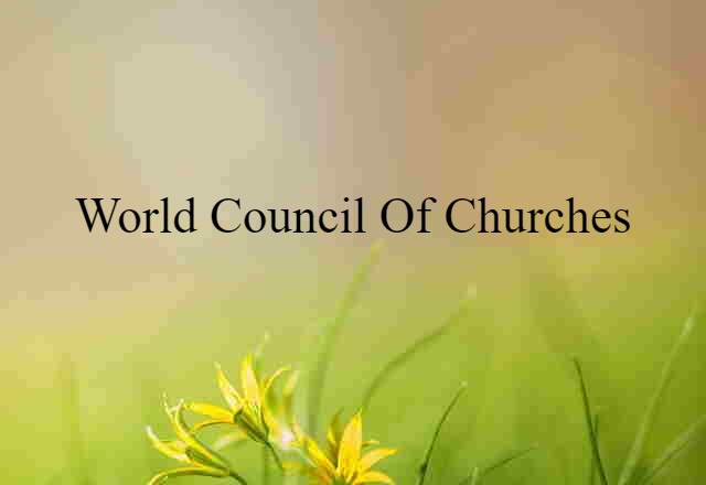 World Council of Churches