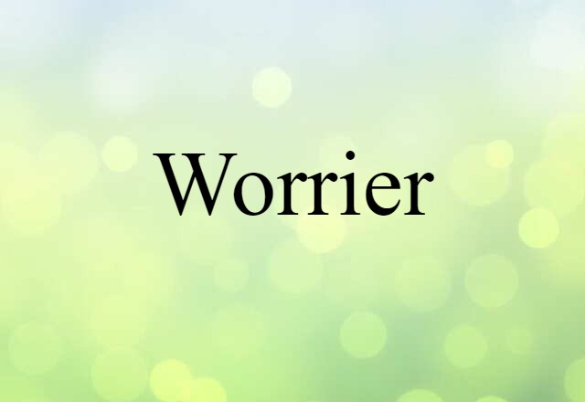 Worrier (noun) Definition, Meaning & Examples