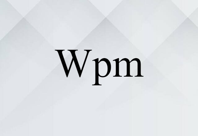 wpm