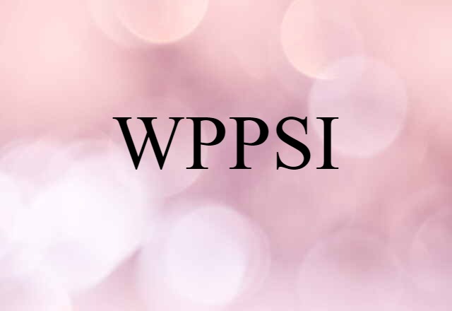 WPPSI