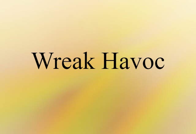 Wreak Havoc (noun) Definition, Meaning & Examples