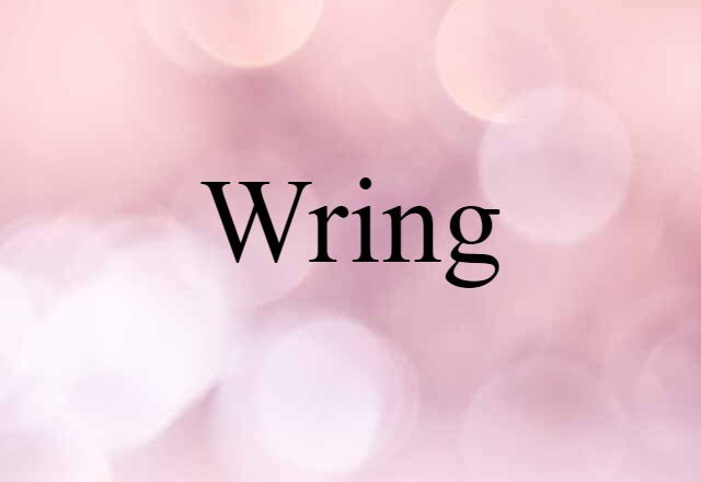 Wring (noun) Definition, Meaning & Examples