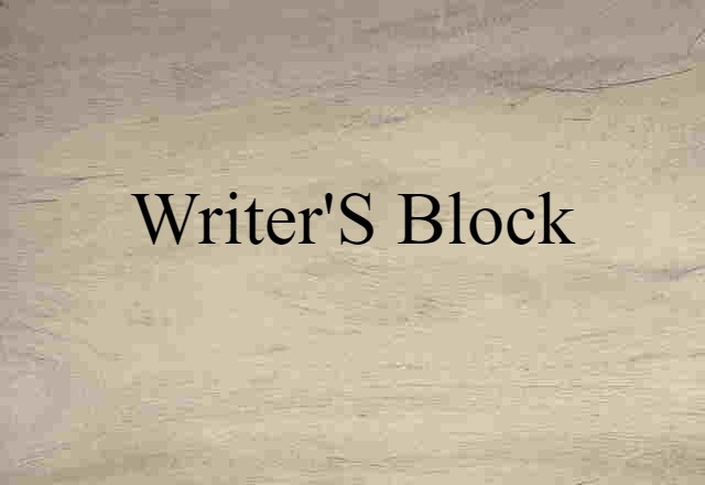 writer's block