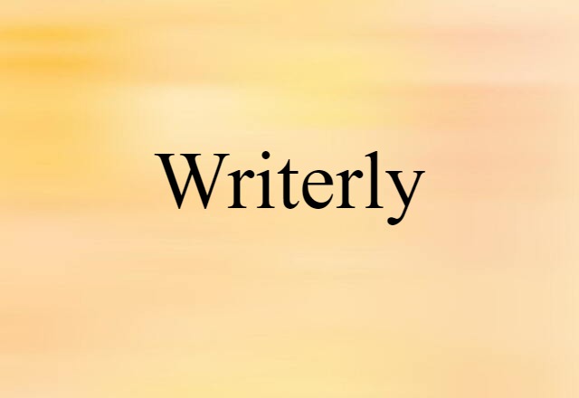 Writerly (noun) Definition, Meaning & Examples