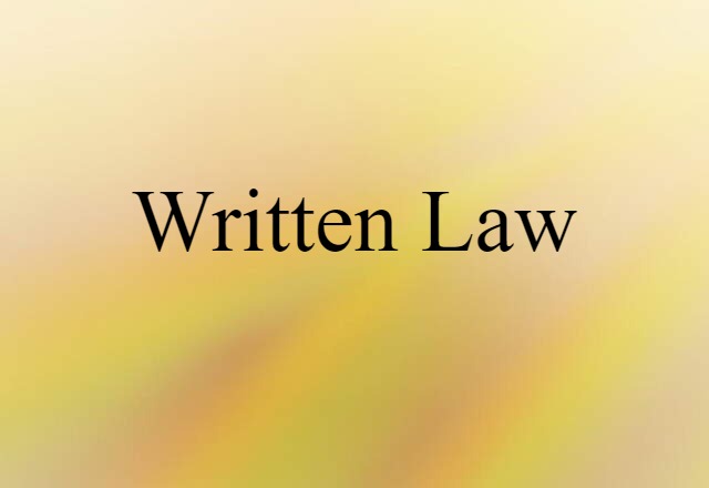 Written Law