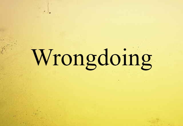 wrongdoing